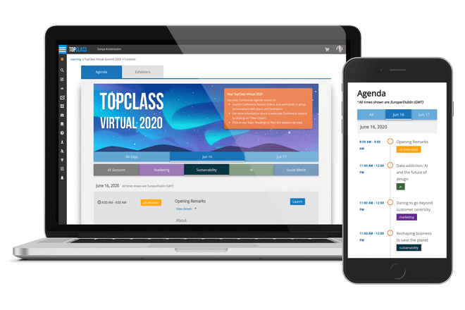 Virtual Conferences and Events in TopClass LMS